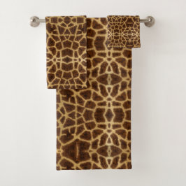 Trendy Exotic Giraffe Fur Pattern Animal Print Bad Handdoek
