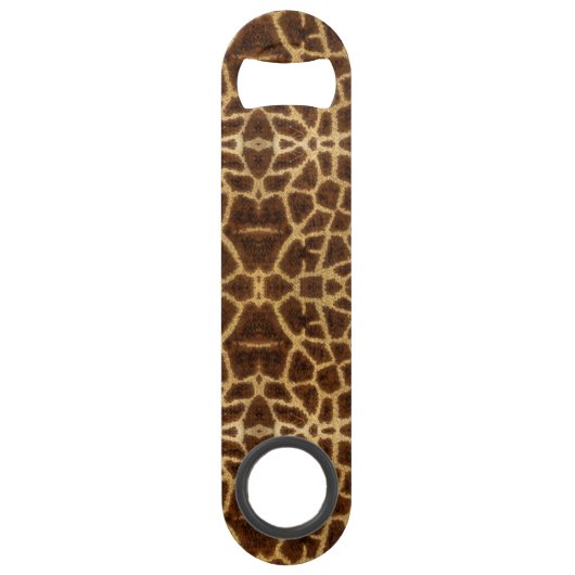Trendy Exotic Giraffe Fur Pattern Animal Print Speed Flessenopener (Achterkant)