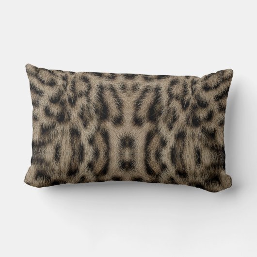 Trendy Exotic Snow Leopard Pattern Animal Print Kussen (Achterkant)