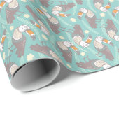 Trendy exotic toucans cadeaupapier (Rol Hoek)
