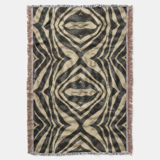 Trendy Exotic Zebra Fur Pattern Animal Print Deken (Voorkant Verticaal)