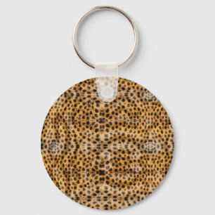 Trendy Exotisch Luipaard Bont Patroon Dierenprint Sleutelhanger