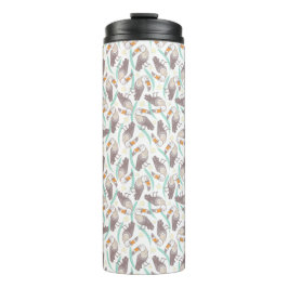 Trendy exotische toekans thermosbeker