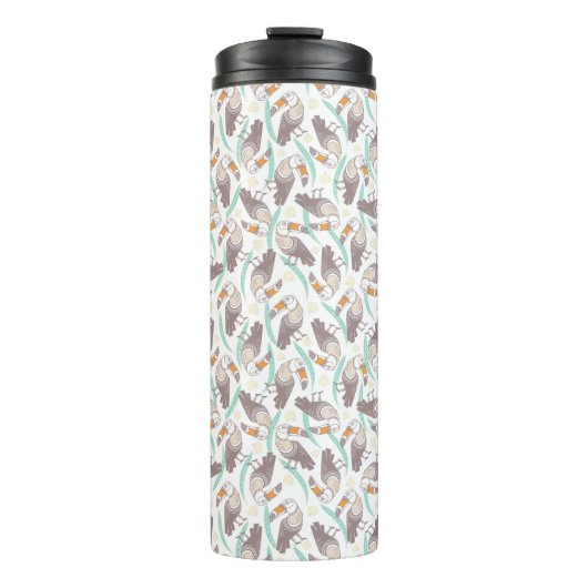 Trendy exotische toekans thermosbeker (Voorkant)
