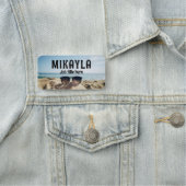 Trendy Eyeglassen op een Beach optische Naamplaatje (In situ)