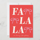 Trendy Fa La La  Feestdagenkaart (Voorkant)