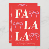 Trendy Fa La La  Feestdagenkaart (Voorkant / Achterkant)
