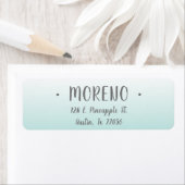 Trendy | Familie | Blauwgroen verloop | Retouradre Etiket (Insitu)