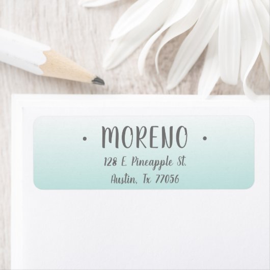 Trendy | Familie | Blauwgroen verloop | Retouradre Etiket (Insitu)