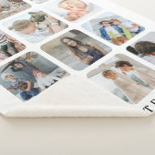 Trendy Familie Foto Collage Grid Keepsake Gift Sherpa Deken (3/4)