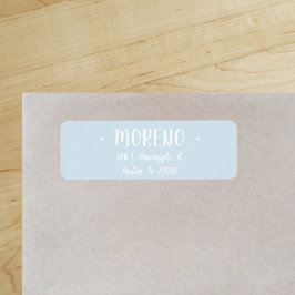Trendy | Familie | Lichtblauw | Retouradres Etiket