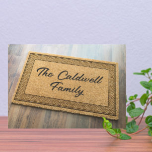 Trendy familienaam Voordeurmat Aangepast Verhuizen Aankondiging