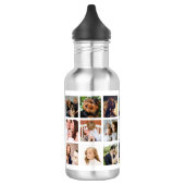 Trendy Family Foto Collage & Monogram Waterfles (Links)