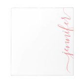 Trendy Fancy Manuscript - Naam, Gepersonaliseerd R Notitieblok (Voorkant)