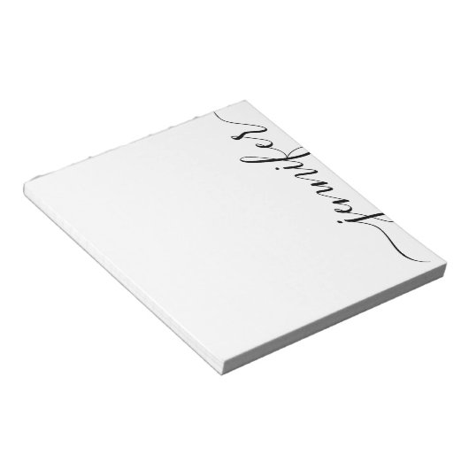 Trendy Fancy Manuscript - Naam, Gepersonaliseerd Z Notitieblok (Schuin)