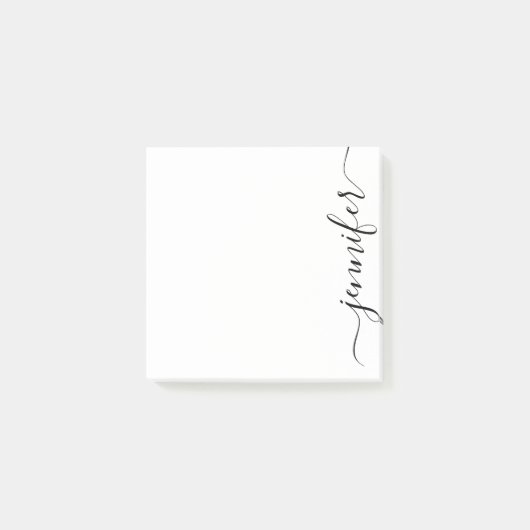 Trendy Fancy Manuscript - Naam, Gepersonaliseerd Z Post-it® Notes (Voorkant)
