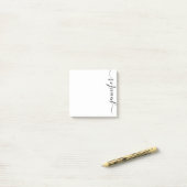 Trendy Fancy Manuscript - Naam, Gepersonaliseerd Z Post-it® Notes (Op bureau)