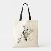 Trendy Farmhouse rustic Letter A monogramed Tote Bag (Achterkant)