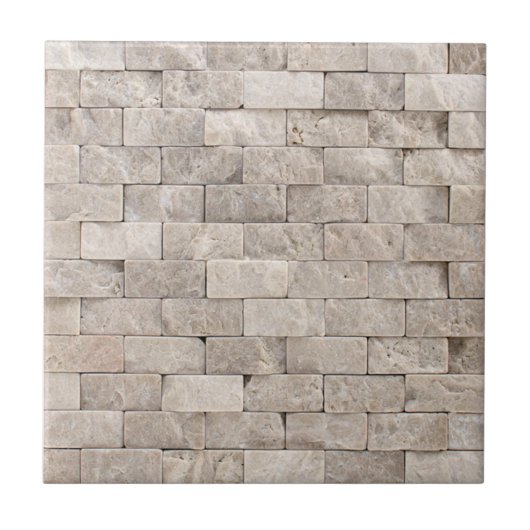 Trendy Faux 3D Stone Brick Mosaic Patroon Tegeltje (Voorkant)
