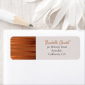 Trendy Faux Copper Distress Metal Wedding RSVP Etiket (Insitu)