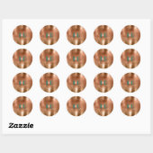 Trendy Faux Copper Folie Blauwgroen tekst bruiloft Ronde Sticker (Vel)