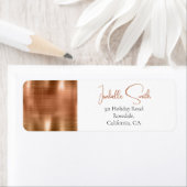 Trendy Faux Copper Metallic Folie Wedding RTS Etiket (Insitu)