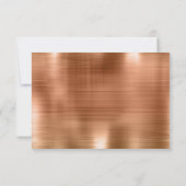 Trendy Faux Copper White Floral Bouquet Wedding RSVP Kaartje (Achterkant)