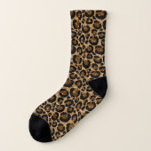 Trendy Faux Glitter Leopard Print Patroon Sokken (Links - buitenkant)