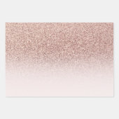 Trendy Faux Glitter Roos Gold Elegant ombre Inpakpapier Vel (Voorkant 3)