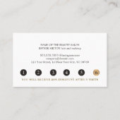 Trendy Faux Gold Black Stripes Beauty Loyalty Kaar (Achterkant)