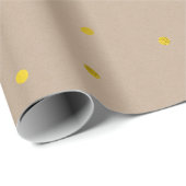 Trendy Faux Gold Confetti Stippen Cadeaupapier (Rol Hoek)