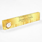 Trendy Faux Gold Elegant Hand Typography Script Naambordje