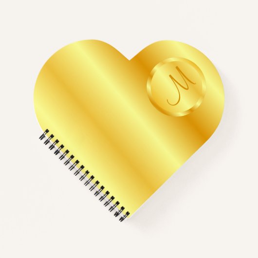 Trendy Faux Gold Elegant Modern Monogram Notitieboek (Voorkant)