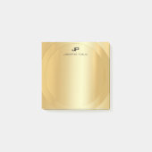 Trendy Faux Gold Elegant Modern Monogrammed Post-it® Notes (Voorkant)