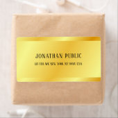 Trendy Faux Gold Elegant Modern Sjabloon Etiket (Insitu)