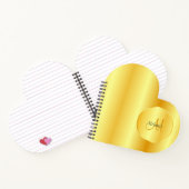 Trendy Faux Gold Elegant Monogrammed Sjabloon Notitieboek (Binnen)
