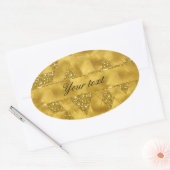 Trendy Faux Gold Glitter Driehoeken Ovale Sticker (Envelop)