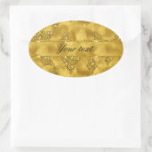 Trendy Faux Gold Glitter Driehoeken Ovale Sticker (Tas)