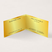 Trendy Faux Gold Metallic look Modern Sjabloon Visitekaartje (Binnen)