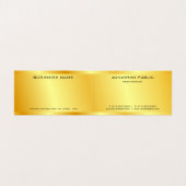 Trendy Faux Gold Metallic look Modern Sjabloon Visitekaartje (Binnenkant ongevouwen)