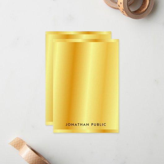 Trendy Faux Gold Metallic look Sjabloon Aangepast (Voorkant / Achterkant in situ)