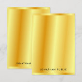 Trendy Faux Gold Metallic look Sjabloon Aangepast (Voorkant / Achterkant)