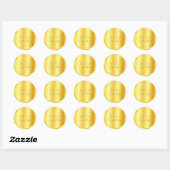 Trendy Faux Gold Metallic look Voeg Jouw tekst toe Ronde Sticker (Vel)