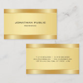 Trendy Faux Gold Modern Eenvoudige Sjabloon Elegan Visitekaartje (Voorkant / Achterkant)