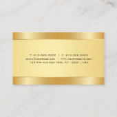 Trendy Faux Gold Modern Eenvoudige Sjabloon Elegan Visitekaartje (Achterkant)