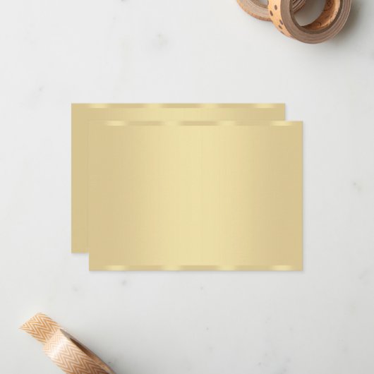 Trendy Faux Gold Modern Elegant Blank Sjabloon (Voorkant / Achterkant in situ)