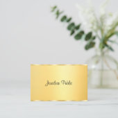 Trendy Faux Gold Modern kalligrafie script Visitekaartje (Staand voorkant)
