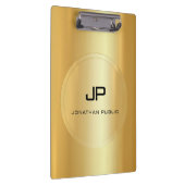 Trendy Faux Gold Monogram Elegant Classic Sjabloon Klembord (Rechts)