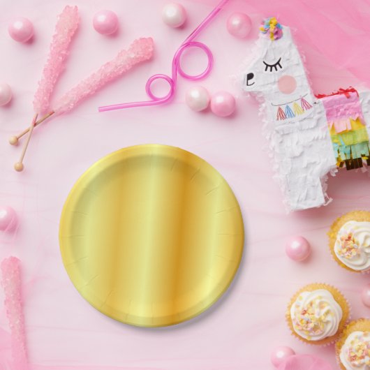 Trendy Faux Gold Sjabloon Elegant Glamoureus Papieren Bordje (Feest)