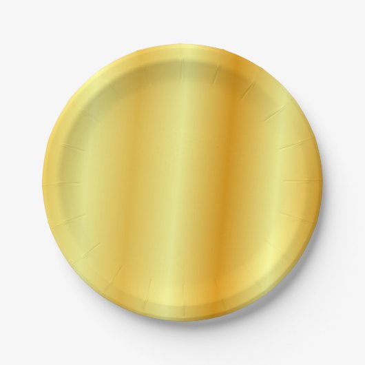 Trendy Faux Gold Sjabloon Elegant Glamoureus Papieren Bordje (Voorkant)